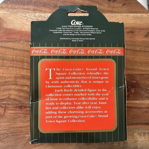 Vintage 1996 Coca Cola Town Square Collection Vendor Boy 64339 Christmas Village - Picture 3 of 16